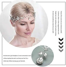 Load image into Gallery viewer, vintage silver crystal hair headpiece
