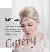 Load image into Gallery viewer, vintage silver crystal hair headpiece default
