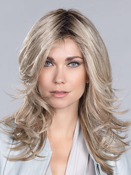VOICE LARGE by ELLEN WILLE in SANDY BLONDE ROOTED 16.22.20 | Medium Blonde, Light Neutral Blonde, and Light Strawberry Blonde Blend with Shaded Roots