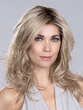 Load image into Gallery viewer, VOICE by ELLEN WILLE in SANDY BLONDE ROOTED 16.22.20 | Medium Blonde, Light Neutral Blonde, and Light Strawberry Blonde Blend with Shaded Roots

