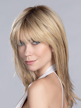 Load image into Gallery viewer, VOICE (CUT AND STYLED) by ELLEN WILLE in SAHARA BEIGE ROOTED  26.20.25 | Light Golden Blonde, Light Strawberry Blonde, and Lightest Golden Blonde Blend with Shaded Roots
