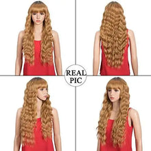 Load image into Gallery viewer, wavy hair wig with bangs
