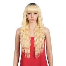 Load image into Gallery viewer, wavy hair wig with bangs
