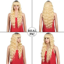 Load image into Gallery viewer, wavy hair wig with bangs
