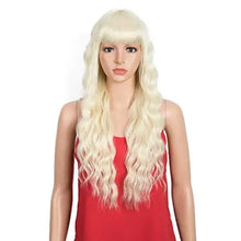 Load image into Gallery viewer, wavy hair wig with bangs
