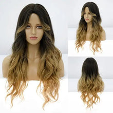 Load image into Gallery viewer, wavy heat resistant wig with middle part
