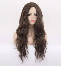 Load image into Gallery viewer, wavy long synthetic wig with center part #123
