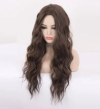 Load image into Gallery viewer, wavy long synthetic wig with center part
