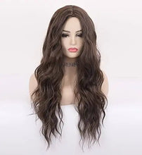 Load image into Gallery viewer, wavy long synthetic wig with center part
