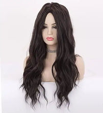 Load image into Gallery viewer, wavy long synthetic wig with center part
