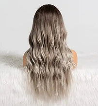 Load image into Gallery viewer, wavy long synthetic wig with center part
