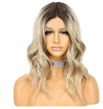 Load image into Gallery viewer, Wavy Synthetic Rooted Ombre Blonde Wig Wig Store

