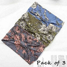 Load image into Gallery viewer, wide boho bandeau stretch headbands 3 pack boho
