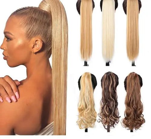 wrap around heat friendly ponytail extension