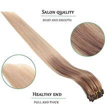 Load image into Gallery viewer, Balayage Clip in Human Hair Extensions 6 Pcs 100 Gram Wig Store
