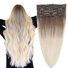 Load image into Gallery viewer, Balayage Clip in Human Hair Extensions 6 Pcs 100 Gram Wig Store
