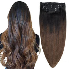 Load image into Gallery viewer, Balayage Clip in Human Hair Extensions 6 Pcs 100 Gram Wig Store
