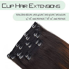 Load image into Gallery viewer, Balayage Clip in Human Hair Extensions 6 Pcs 100 Gram Wig Store
