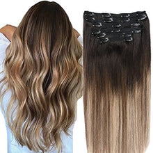 Load image into Gallery viewer, Balayage Clip in Human Hair Extensions 6 Pcs 100 Gram Wig Store
