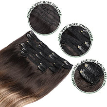 Load image into Gallery viewer, Balayage Clip in Human Hair Extensions 6 Pcs 100 Gram Wig Store
