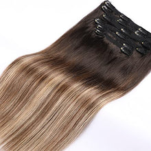 Load image into Gallery viewer, Balayage Clip in Human Hair Extensions 6 Pcs 100 Gram Wig Store
