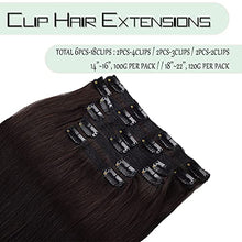 Load image into Gallery viewer, Balayage Clip in Human Hair Extensions 6 Pcs 100 Gram Wig Store
