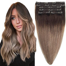 Load image into Gallery viewer, Balayage Clip in Human Hair Extensions 6 Pcs 100 Gram Wig Store
