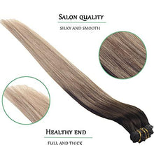 Load image into Gallery viewer, Balayage Clip in Human Hair Extensions 6 Pcs 100 Gram Wig Store
