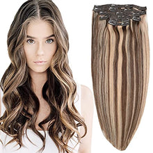 Load image into Gallery viewer, Balayage Clip in Human Hair Extensions 6 Pcs 100 Gram Wig Store
