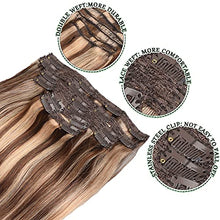 Load image into Gallery viewer, Balayage Clip in Human Hair Extensions 6 Pcs 100 Gram Wig Store
