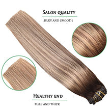 Load image into Gallery viewer, Balayage Clip in Human Hair Extensions 6 Pcs 100 Gram Wig Store
