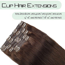 Load image into Gallery viewer, Balayage Clip in Human Hair Extensions 6 Pcs 100 Gram Wig Store
