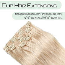 Load image into Gallery viewer, Balayage Clip in Human Hair Extensions 6 Pcs 100 Gram Wig Store
