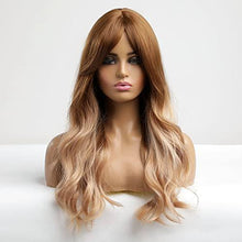 Load image into Gallery viewer, Full Bang Ombre Two Tone Wig with Waves Wig Store
