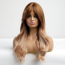 Load image into Gallery viewer, Full Bang Ombre Two Tone Wig with Waves Wig Store
