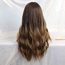 Load image into Gallery viewer, Golden Brown Wavy wig with Middle Part Wig Store
