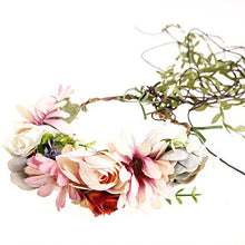Load image into Gallery viewer, aesthetic rattan flower vine crown tiara hair accessory
