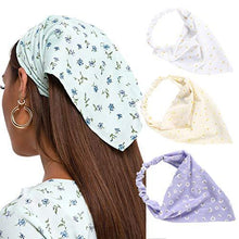 Load image into Gallery viewer, Floral Elastic Hair Kerchief Scarf - Gift Set of 3 Wig Store 

