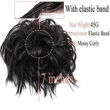 Load image into Gallery viewer, Tousled Wavy Hairpiece Bun Scrunchie Hair Wrap Wig Store 
