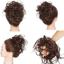 Load image into Gallery viewer, Tousled Wavy Hairpiece Bun Scrunchie Hair Wrap Wig Store 
