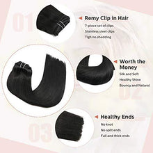 Load image into Gallery viewer, Clip In Human Hair Extensions Thicken Double Weft 9A Brazilian Hair 7pcs Wig Store 
