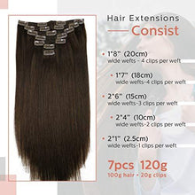 Load image into Gallery viewer, Clip In Human Hair Extensions Thicken Double Weft 9A Brazilian Hair 7pcs Wig Store 
