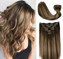 Load image into Gallery viewer, Clip In Human Hair Extensions Thicken Double Weft 9A Brazilian Hair 7pcs Wig Store 

