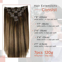 Load image into Gallery viewer, Clip In Human Hair Extensions Thicken Double Weft 9A Brazilian Hair 7pcs Wig Store 
