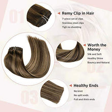 Load image into Gallery viewer, Clip In Human Hair Extensions Thicken Double Weft 9A Brazilian Hair 7pcs Wig Store 
