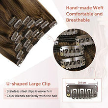 Load image into Gallery viewer, Clip In Human Hair Extensions Thicken Double Weft 9A Brazilian Hair 7pcs Wig Store 
