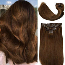 Load image into Gallery viewer, Clip In Human Hair Extensions Thicken Double Weft 9A Brazilian Hair 7pcs Wig Store 
