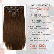 Load image into Gallery viewer, Clip In Human Hair Extensions Thicken Double Weft 9A Brazilian Hair 7pcs Wig Store 
