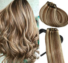 Load image into Gallery viewer, Remy Clip in Human Hair Extensions -15Inch 7pcs set Wig Store 
