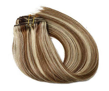 Load image into Gallery viewer, Remy Clip in Human Hair Extensions -15Inch 7pcs set Wig Store 
